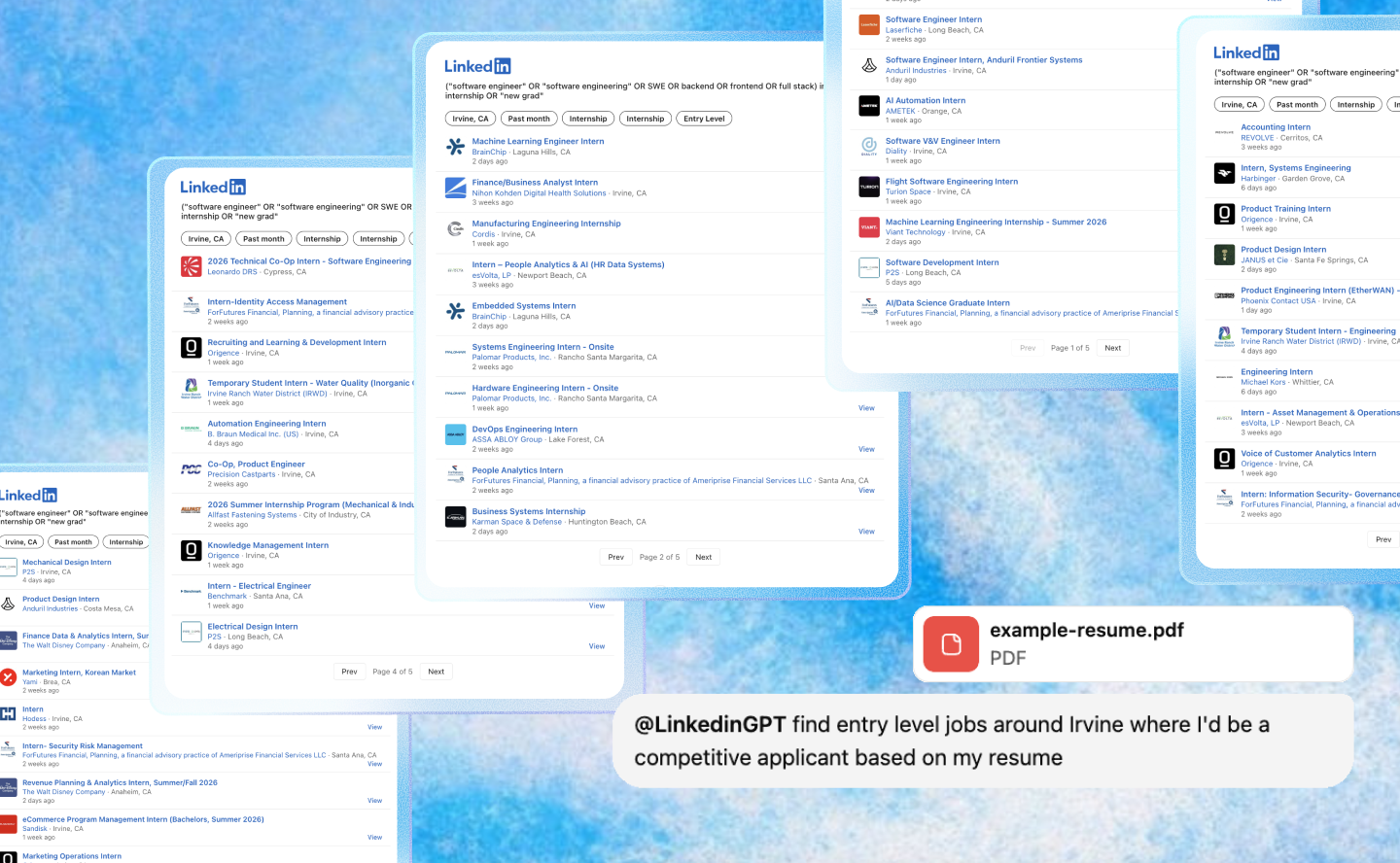 LinkedinGPT search interface